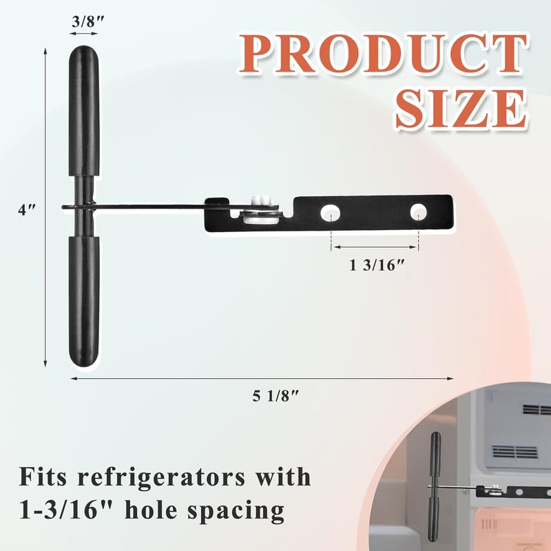 Yaocom 2 Pack RV Refrigerator Door Latch Fridge Lock 1-3/16 Hole Spacing Furniture Parts Hardware Keeps Fridge Shut While Traveling - Image 2